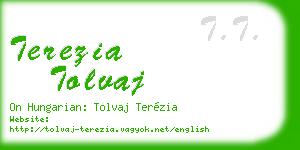 terezia tolvaj business card
